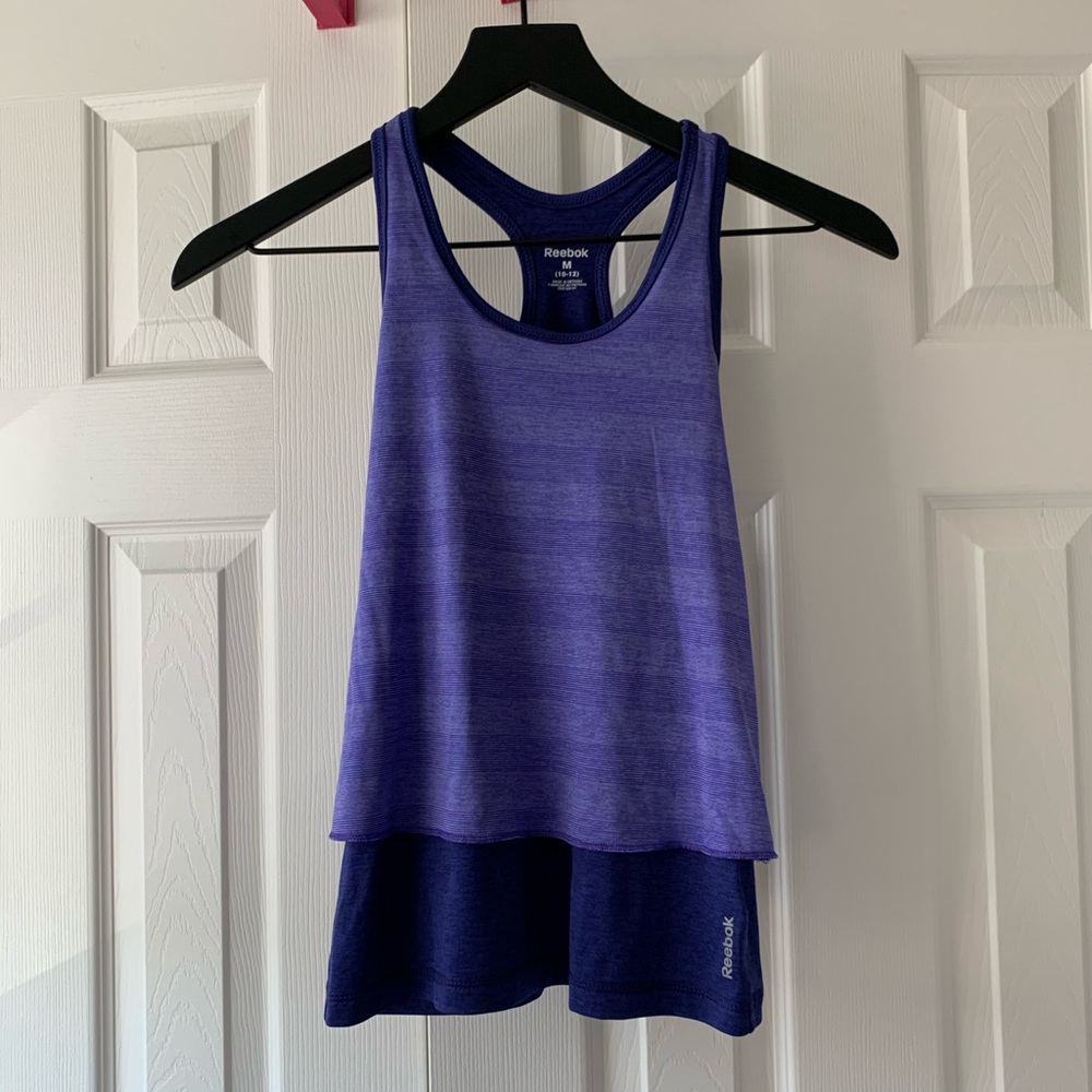 Reebok sports top M 10-12 purple